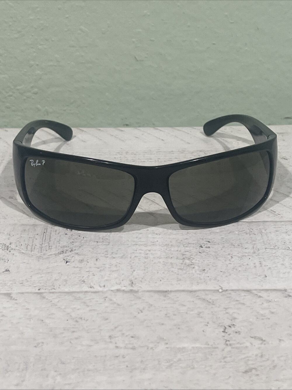 Ray-Ban RB4108 601/58 3PRectangular Wrap Sunglasses Dark Red Green
